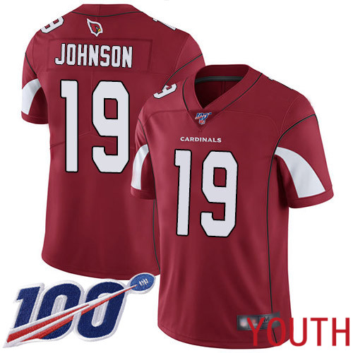Arizona Cardinals Limited Red Youth KeeSean Johnson Home Jersey NFL Football #19 100th Season Vapor Untouchable->youth nfl jersey->Youth Jersey